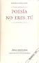 Poes�a No Eres T� (Letras Mexicanas) (Spanish Edition)