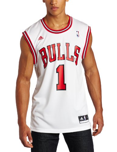 NBA Men's Chicago Bulls Derrick Rose Revolution 30 Home Replica Jersey (White, XX-Large)