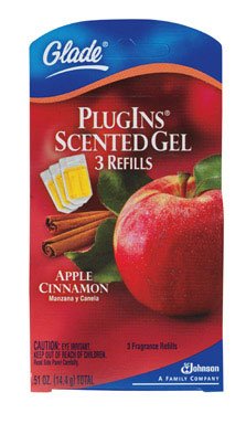 Glade PlugIns Gel Refills Apple Cinnamon, 3 count box for Glade Plugins Gel Warmer Unit