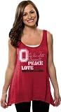 Ohio State Buckeyes Women's Red Beach Love Hi-Low Burnout Tank Top