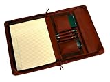 TOP GRAIN NAPA LEATHER Executive Zip Around Padfolio