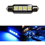 iJDMTOY 4-SMD Error Free 6411 578 LED Bulb For Car Interior Dome Light or Trunk Area Light, Ultra Blue