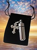 Memorial Keychain Urn / Vial with Cross Charm