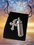 Memorial Keychain Urn / Vial with Cross Charm