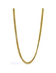 18K Yellow Gold 5 Strands Wheat Necklace 16 Inch