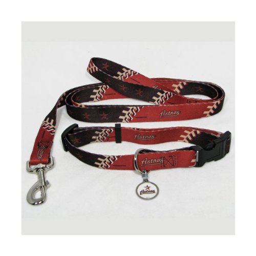 Houston Astros Dog Collar & Leash Set