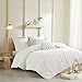 Urban Habitat Brooklyn Teen Girls Duvet Cover Set King/Cal King Size - Ivory, Tufted Cotton Chenille Dots â€“ 7 Piece Duvet Covers Bedding Sets â€“ 100% Cotton Jacquard Girls Bedding Bed Sets