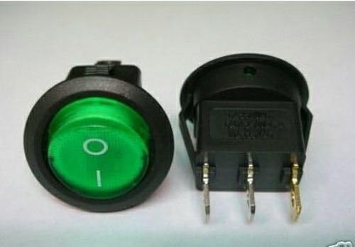 HOT SALE!!! BARGAIN PRICE!!! 1pcs Green bulb Indicator AC 110v-120V-250v Amplifier Rocker OFF/ON Switch,G8C in Business