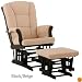 Stork Craft Tuscany Glider and Ottoman, Black/Beige