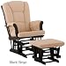 Stork Craft Tuscany Glider and Ottoman, Black/Beige