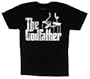 American Classics Men's Godfather Distressed Logo T-Shirt,Vintage Black,Large