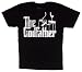American Classics Men's Godfather Distressed Logo T-Shirt,Vintage Black,Large