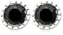 10k White Gold Milgrain Black Diamond Stud Earrings (1/2 cttw)