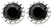 10k Choice of White or Yellow Gold Milgrain Black Diamond Stud Earrings (1/2 cttw)