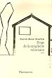Eloge de la simplicit� volontaire