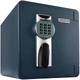 First Alert 2087DF Waterproof 1 Hour Fire Safe with Digital Lock, 0.94 Cubic Foot, Gray