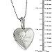 Stunning Heart Shape with I Love You Engraved Locket Pendant With 28 Inch Chain