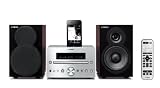 Yamaha - MCR-232SIBR - Micro chaîne CD avec Station daccueil pour iPod/iPhone - Tuner FM - USB - Argent/Brun