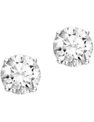1/2 ct. tw. Diamond Solitaire Earrings in 14K White Gold