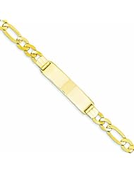 14K Gold Figaro ID Bracelet 8 Inches