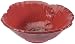 Ambiance Fleur Rustique 7-Inch Figural Dessert Bowl, Red, Set of 4