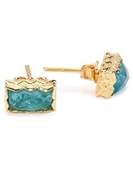 Katie Diamond "Whitney" Apatite Center Stud Earrings