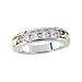 14K Two Tone Gold 1 ct. Diamond Five-Stone Men's Ring