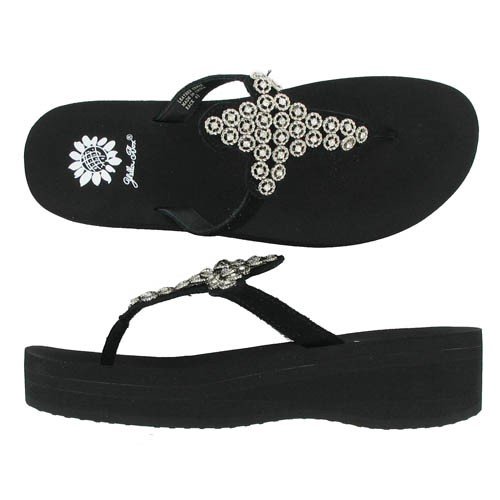 Women's Yellow Box Rack Black Sandal