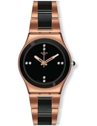 Swatch Rose Pearl Black Stainless Steel Ladies Watch YLG123G