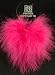 2 Hot Pink Feather Hair Tie Cuff Scrunchy Pony Tail Holders NEW!
