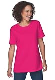 41 yyYOYnFL. SL160  Woman Within Plus Size Top, Perfect crewneck tee in soft cotton knit