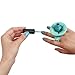 Queentools Wearable Nail Polish Holder Pack- Secure Lightweight and Comfortable- Fit All Fingers- Pack of 2, Color Spa Green and Pink