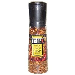 Weber Grind'n Grill (Shaker Grinder Bottle) Kick'n Chicken Seasoning * Net We...
