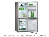 Baumatic Combi Fridge Freezer Silver Glass BF207SLM