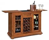 Home Styles Homestead Bar Cabinet in Distressed Warm Oak
