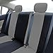 FH GROUP FH-FB050114 Flat Cloth Car Seat Covers Gray / Black Color