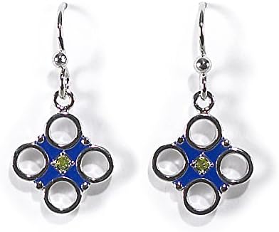 Jody Coyote Earrings Quartets Collection QRT-0714-05 silver blue green