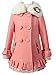 Vikoros Girls Winter Faux Wool Collar Coats Warm Jacket Long Outerwear Parka Overcoat