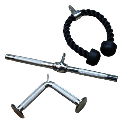 Yes4All Tricep V Shaped Press Down Bar / Closed Handle Cable Attachments