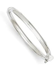 14k White Gold Polished Baby Bangle
