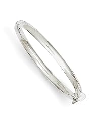 5" 14k White Gold Polished Baby Bangle