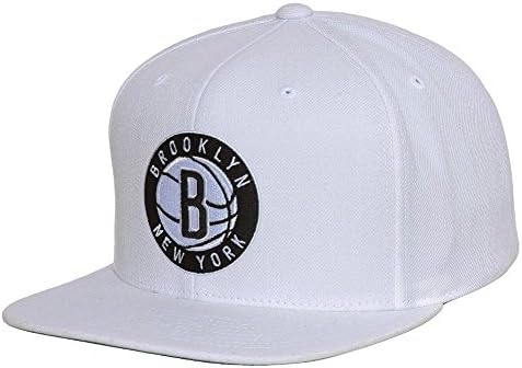 Brooklyn Nets Logo Mitchell &amp; Ness Vintage Original Snapback - White