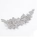 EVER FAITH 6 Inch Flower Leaf Bowknot Hair Comb Clear Austrian Crystal