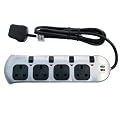 Omega Surge Protected 4 Gang 2M Extension Lead With Switch