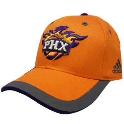 NBA Adidas Phoenix Suns Hat Cap Orange Flex Fit One Size Cotton Basketball OSFA