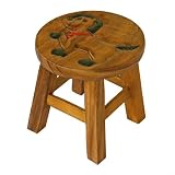 Handmade Happy Puppy Design Stool
