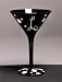 Personalitini - Monogram Black Polka Dot Martini Glass - L