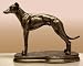 GREYHOUND STANDING STATUE Real Bronze Powder Cast Figure Whippet Italian Greyhound