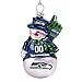 NFL Seattle Seahawks Glitter Snowman Ornament