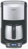 Krups FMF5 10-Cup Programmable Coffeemaker with Thermal Carafe, Black with Stainless Steel